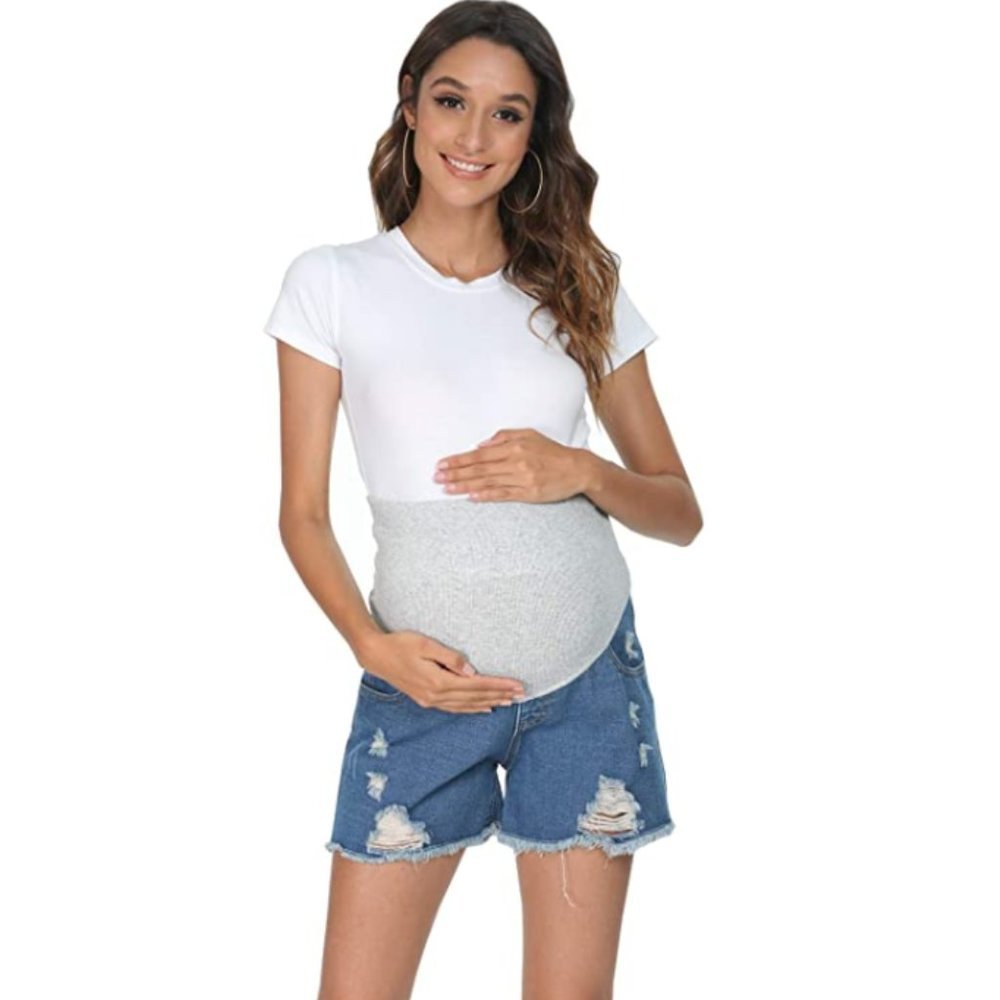 Umeyda Women's Maternity Denim Shorts Size Small